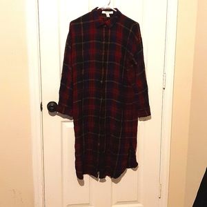 Red plaid Longsleeve dress